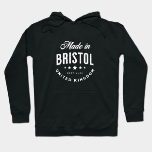 Made In Bristol, UK - Vintage Logo Text Design Hoodie